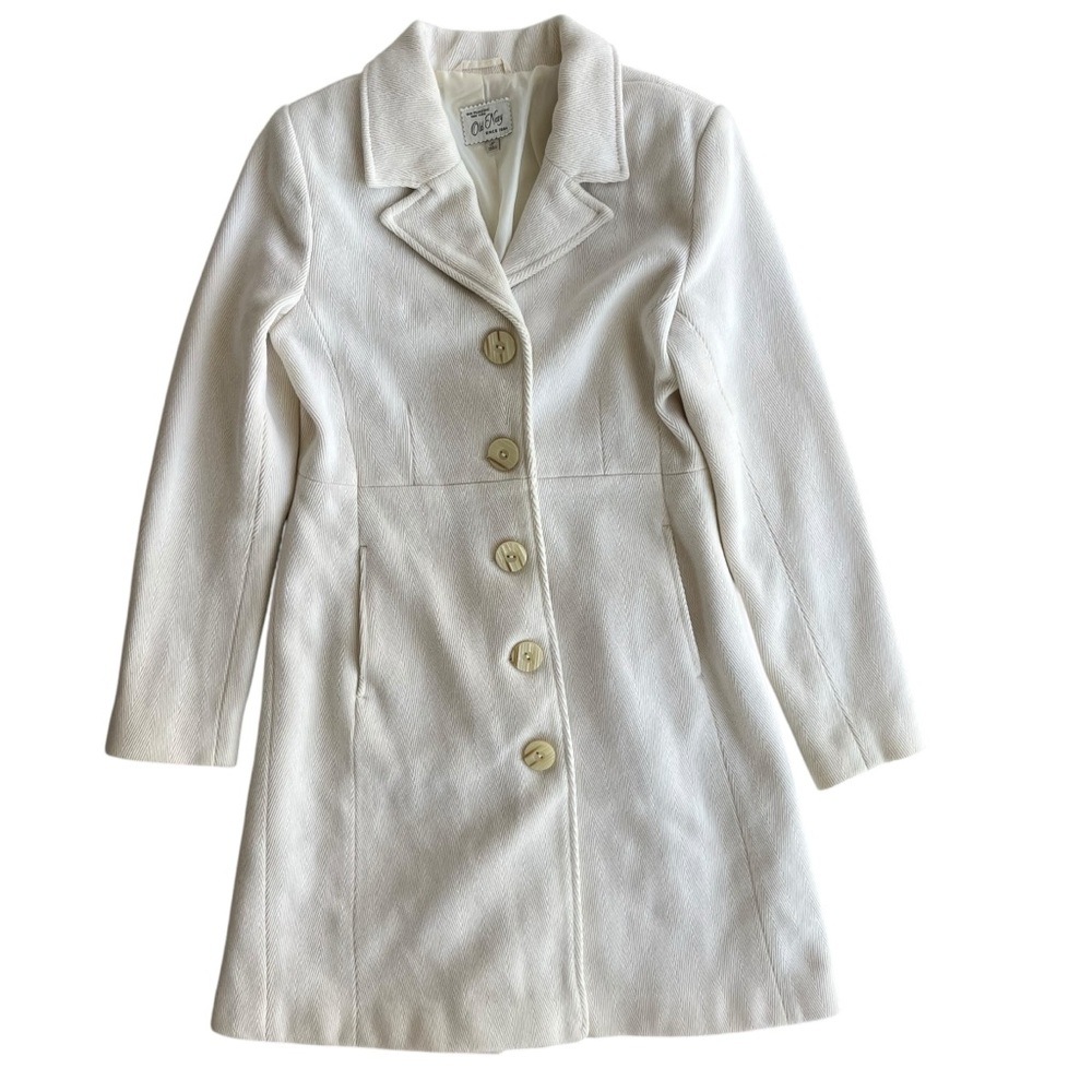 Old Navy Women's White Pea Coat